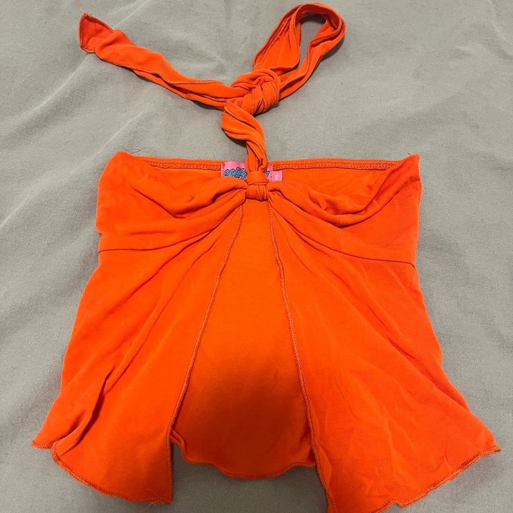 Orange Edikted Halter Top